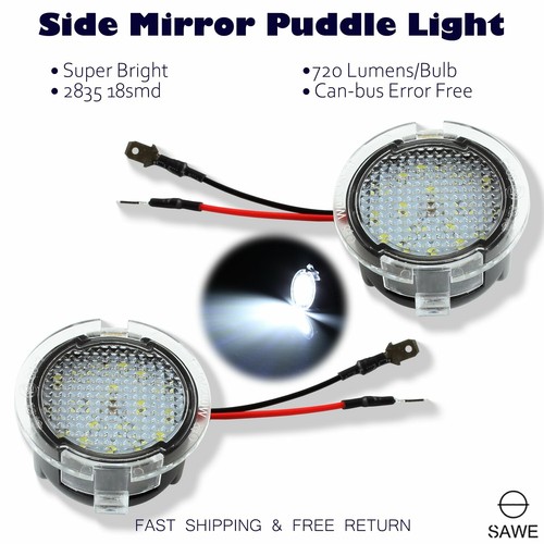 LED Side Mirror Puddle Light Kit For Ford F-150 Explorer Expedition Edge Fusion - Picture 2 of 5