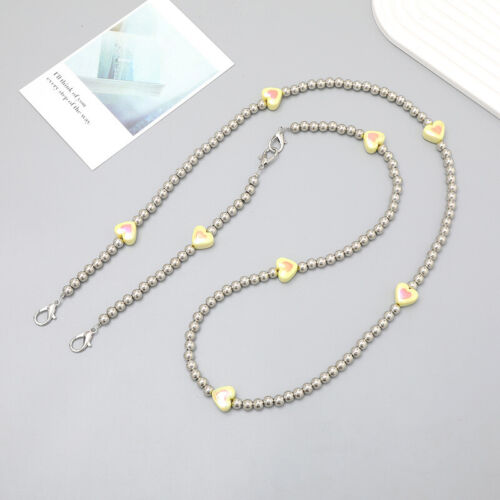 Y2K Gradient Love Heart Phone Crossbody Lanyard Rope Neck Strap achats Bracelet Chain