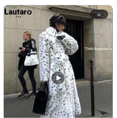 SCHÖNER KUNSTFELL FLECKMANTEL MANTEL DAMEN CASUAL 2024/25