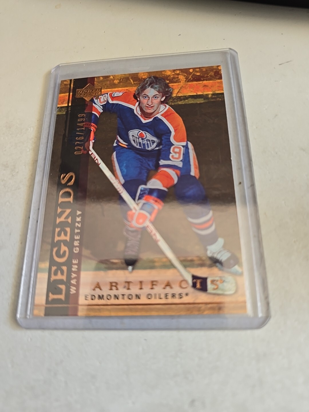 2007/08 WAYNE GRETZKY ARTIFACTS LEGENDS CARD. EDMONTON OILERS. 0276/1499.