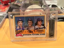 FERNANDO VALENZUELA/SCIOSCIA/PERCONTE AUTOGRAPHED 1981 TOPPS ROOKIE CARD (RARE)!