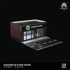 MoreArt 1/64 Starbucks Building Lighting Scene Diorama - LED Lighting