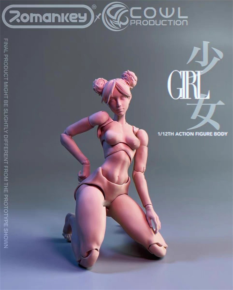 ROMANKEY COWL 1/12 girl body　YELLOW 素体 Unboxing Romankey X Cowl Yellow Ver. 1/12 Action Figure Girl