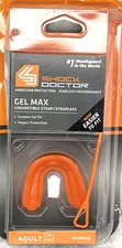 Shock Doctor Gel Max Mouthguard Adult Age 11+ Orange Convertible Strap Strapless