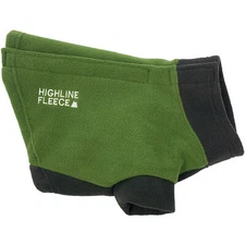 Doggie Design Highline Fleece Two Tone Dog Coat - Green