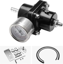 Regulador De Presion Gasolina Universal Manguera Indicador 0-140 PSI Combustible