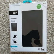 iLuv Slim Folio Cover For iPad/iPad 2 NEW In Box, Black W Magnetic Closure