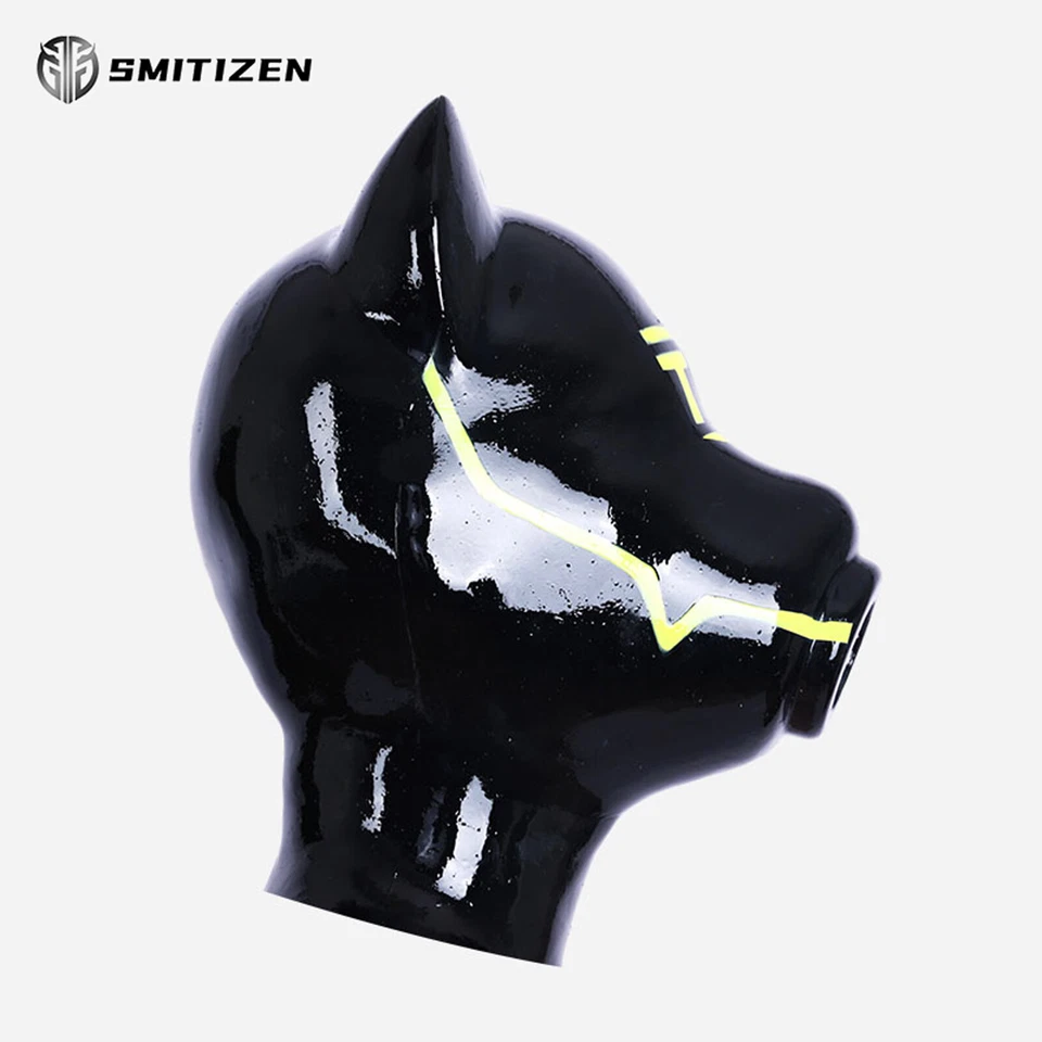 Máscara de silicona Smitizen orejas cortas drone capucha patrón de juguete tipo látex para juegos con disfraces Foto 2 de 4