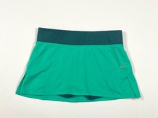 NEW NIKE DRI-FIT Women's 10.5" Green Color Block Athletic Skort Skirt Size S