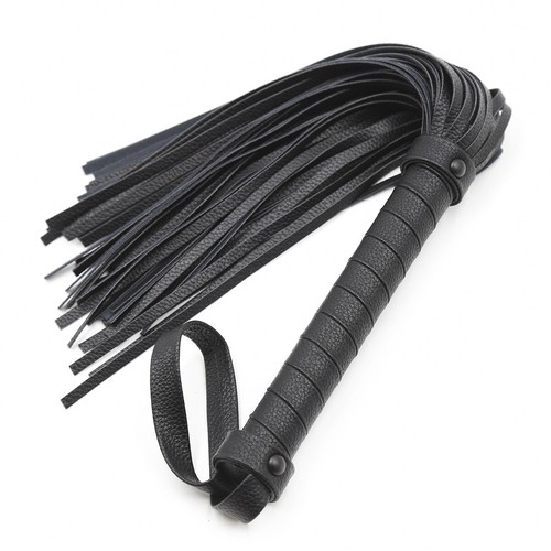 Fouet Paddle En Cuir PU - Accessoire BDSM Adulte, Neuf, Poignée Tresses