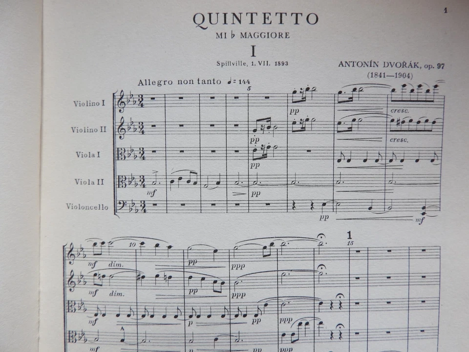 Antonin Dvorak - Quintet in E flat major Op. 97 Artia Praque violin viola cello - Image 3 of 3