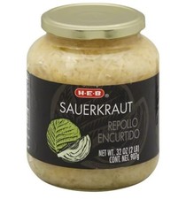 Pickled Sauerkraut 1 Glass Jar N.W. 32 oz/2 lb By: H-E-B