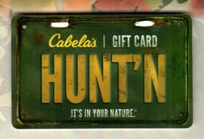 CABELA'S License Plate - HUNT'N ( 2014 ) Gift Card ( $0 )