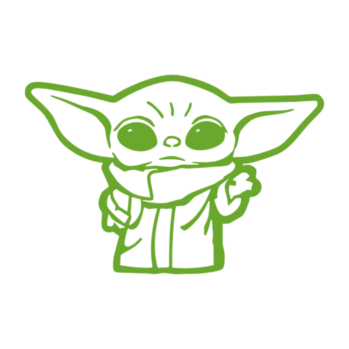 Baby Yoda die cut decal Made in USA 44 Colors No background 3"(H)x3.5"(W) - Picture 1 of 56