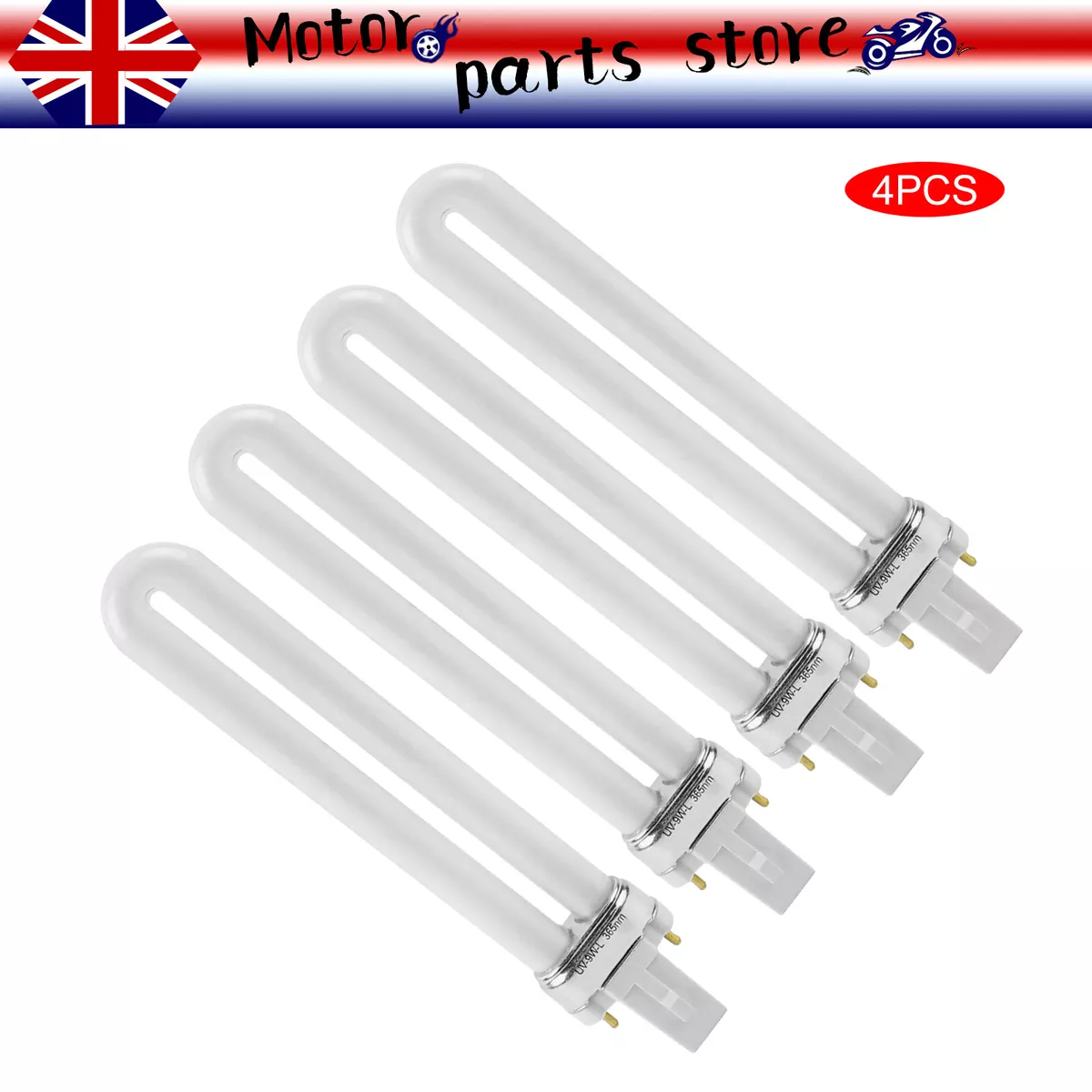 4x Brand New UV 9W L UV Gel Light Bulb Tube For Nail Art Curing Lamp 365nm Dryer