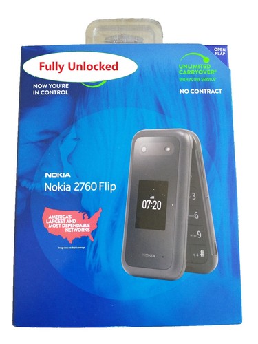 NEW Nokia 2660 Flip 4G Blue 128MB + 48MB Dual-SIM Factory Unlocked