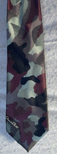 Oscar De La Renta Studio Necktie Camo Neck Tie MADE IN USA Vintage 90s