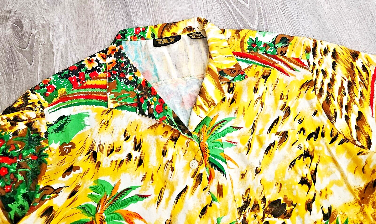 Vintage 70s 80s Rayon Hawaiian Shirt Vtg Aloha Tiki Camp Floral