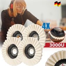 125mm Polierscheibe  Polierf&auml;cherscheibe Winkelschleifer F&auml;cherscheiben Filz 4x