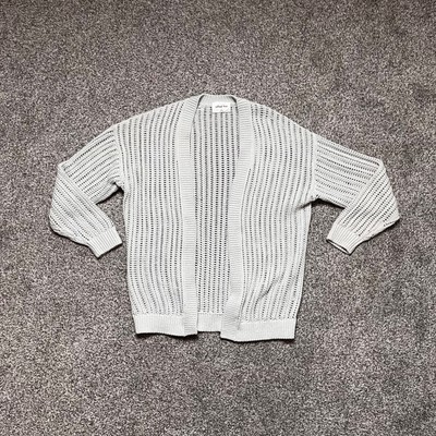Wilfred Free offene Strickjacke Baumwolle Gr. 6UK 4IUS XS pastellblau lässig feminin