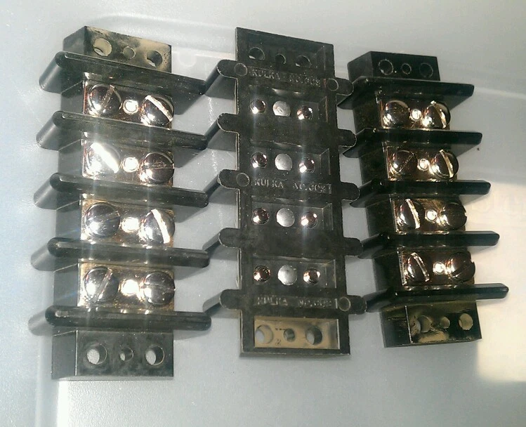 10 BAKELITE ELECTRICAL TERMINAL BLOCKS 8 POST KULKA SMITH # 603 NOS 10 PCS - Image 2 of 2