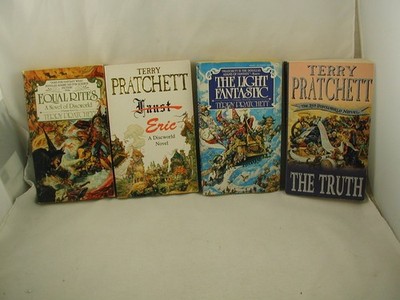 Terry Pratchett 4 Discworld Books Josh Kirby Covers Classic Humorous Fantasy