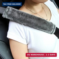Soft Faux Fur Universal Fit Seatbelt Cover Car Truck SUV Airplane Seat Be