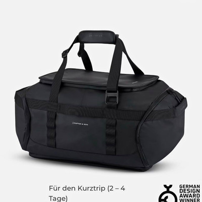 NEU OVP Kapten & Son Lisbon Duffle Backpack Medium All Black Reisetasche/Rucksak