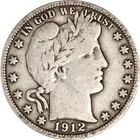 1912-P Barber Half Dollar