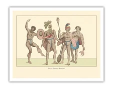 Native Hawaiian Warriors - Pacific Islanders Vintage Cultural Image 1811