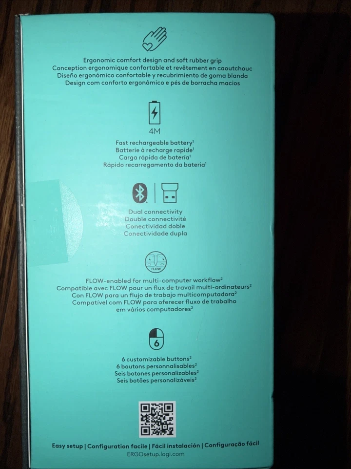 Logitech MX Ergo S Plus Wireless Ergonomic Trackball Mouse Black - Image 4 of 4