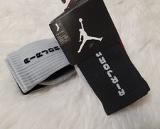 2 Pack Nike Air Jordan Jumpman Kids Boy's High Crew Socks. SZ 10C- 3Y