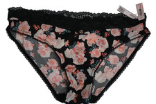 .VTG VICTORIA'S SECRET BODY BY VICTORIA SATIN LACE BIKINI PANTY L