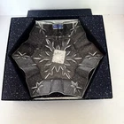 2 Waterford Marquis WINTERFEST PLATE Crystal Snowflake Luncheon in Box Vtg 2001