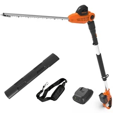 Hedge Trimmers Cordless with Battery - Pole Hedge Trimmer with 20V 4.0Ah Li-I...