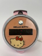 Hello Kitty Pink Projection Alarm Radio Clock KT2054 Works Missing Character