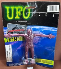 UFO Files Toy Concepts Bendable Alien 6  Toy Action Figure 1996 WORN CARD B 