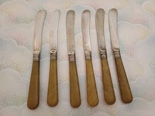 Vintage Art Deco Cutlery EPNS Butter Knives Set Of 6
