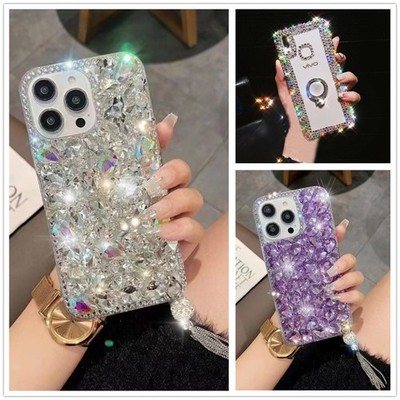 Full Diamonds Women Rhinestone Glitter Bling Sparkle Back Hard Phone Case Cover