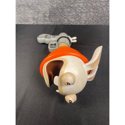 Tested, Works - Rayman Raving Rabbids Plunger Blaster Sound Toy Grey Orange Bwaa