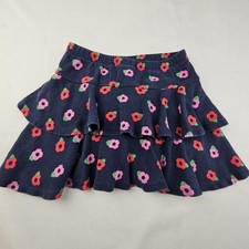 Gymboree Little Girls Size 6 Skirt Skort Blue Floral Cotton 2013 Pull-On