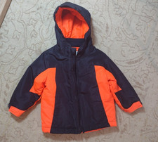 Childrens Place 3 in 1 Coat Jacket Toddler Boys Navy Blue  orange Size 2T EUC