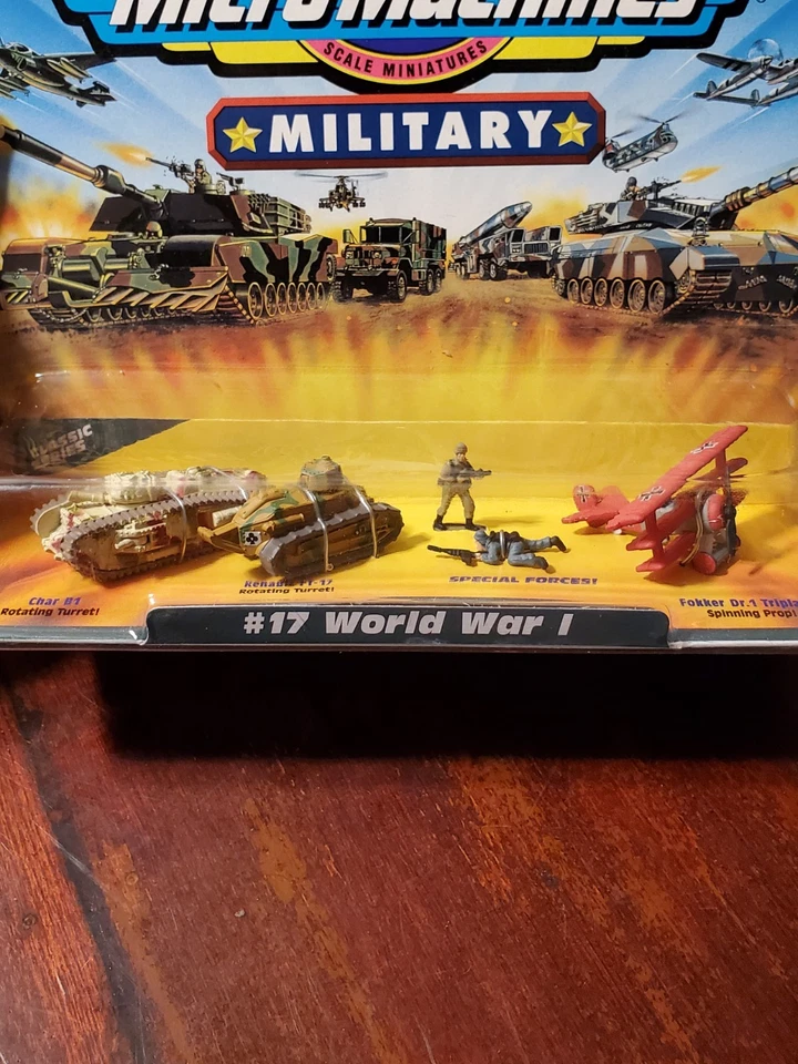 Military Micro Machines 1998 #17 WORLD WAR I WWI FOKKER CHAR B1 RENAULT New - Image 2 of 4