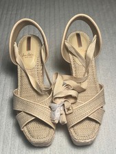 Sam Edelman Vaughn Ankle-Tie Espadrille Platform Wedge Sandals NEW Size 9