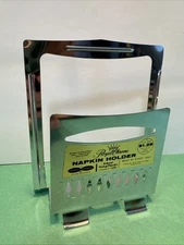 Vintage Royal Chrome Napkin Holder NOS Mid Century Kitchen Federal Housewares