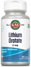 KAL Lithium Orotate 5 Milligrams  Low Serving of Chelated Lithium Orotate for B