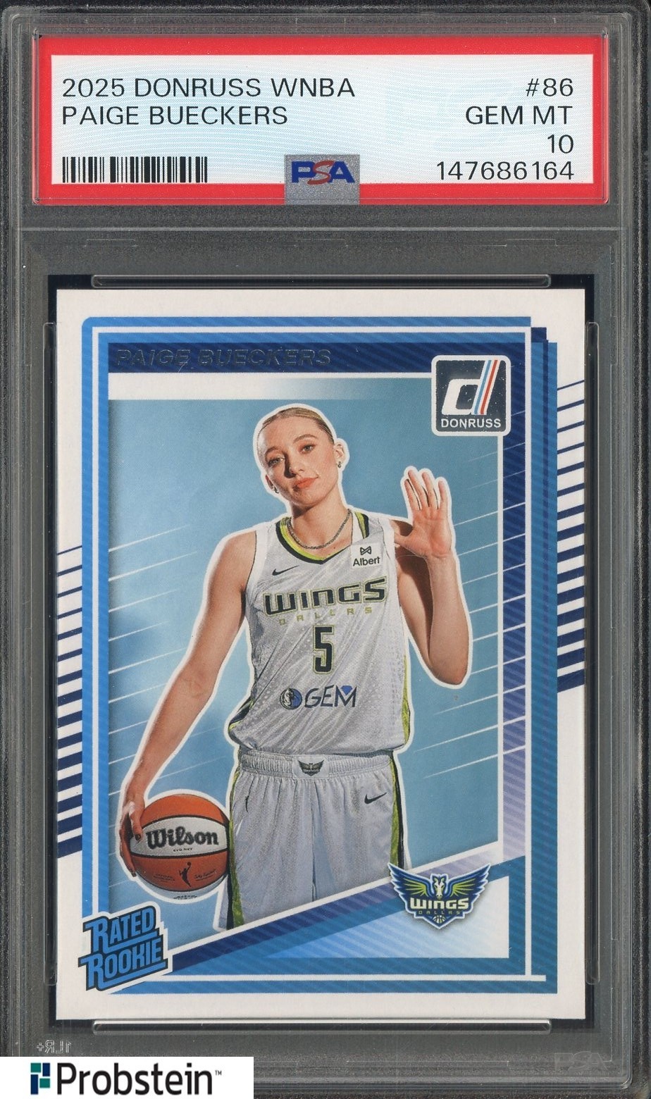 2025 Donruss WNBA Paige Bueckers RC Rookie PSA 10 Gem Mint