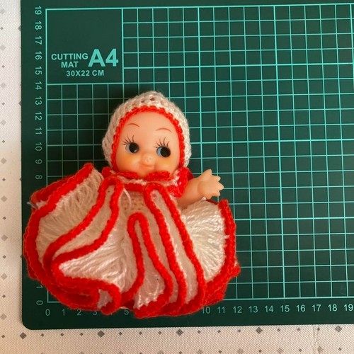 Lotto 5 bambole KEWPIE giapponesi grandi sm vintage Cupie QP Angel Wing baby figure Giappone - Foto 12 di 13