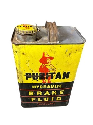 Vintage Puritan Hydraulic Brake Fluid Regular 1 Gallon Can Puritan Company, N.Y.