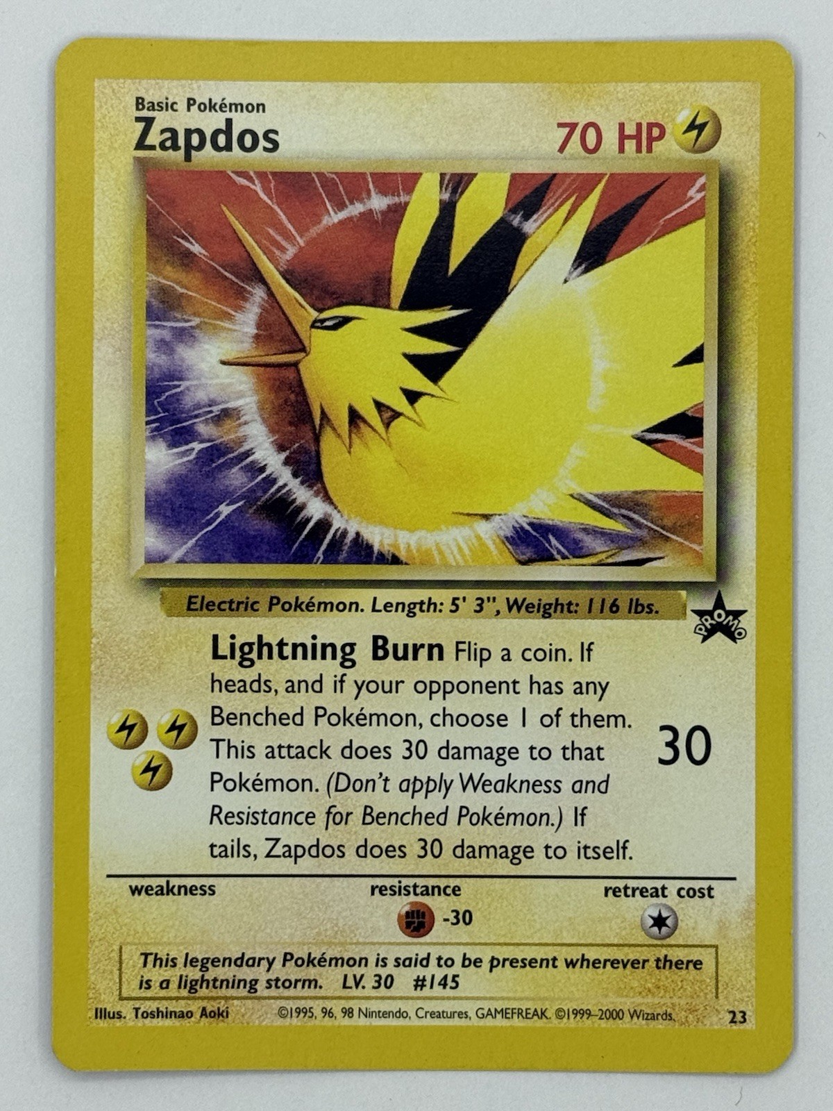 Zapdos 23 Promo Wizards Black Star Promos Pokemon